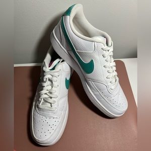 Nike Court Vision Low Sneaker White, Teal and Pink